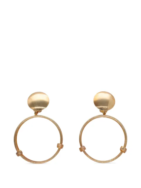 Vintage hoop drop earrings Gold W1342614