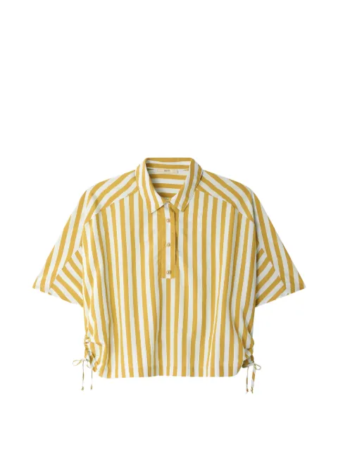 Sessùn Lido striped drawstring-hem shirt Yellow 26210011