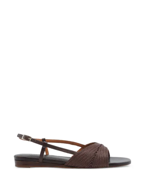 ANGEL ALARCON Angel Alarcon woven leather sandals Brown 26069638ACORDELATESTA