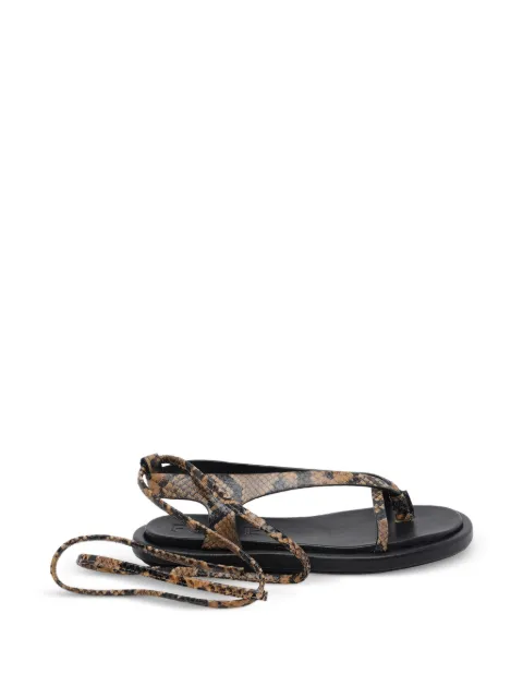 POEVE Flavia snakeskin-effect sandals Neutrals ARE10SABBIA