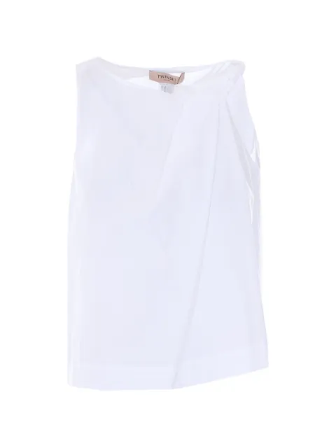 TWINSET draped sleeveless top White 261TT2024