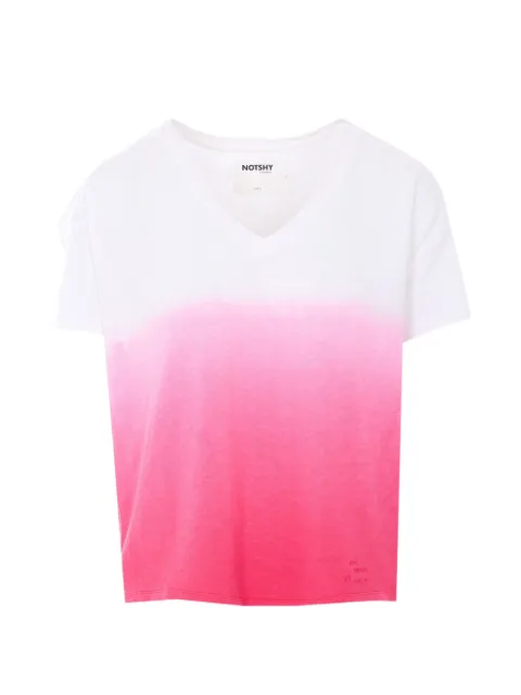 Not Shy V-neck T-shirt Pink NF8B002COP003PASTEQUE