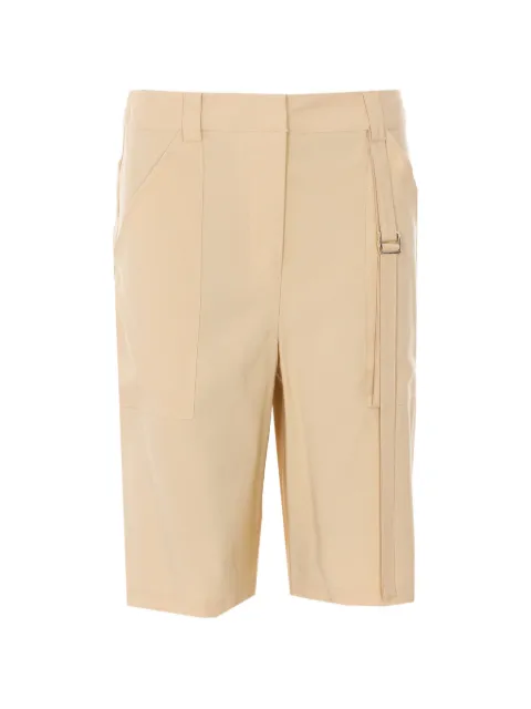 Patrizia Pepe buckle-detail logo-plaque shorts Neutrals 2P1773A573B886