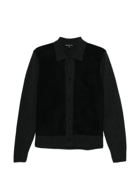 James Perse patch pocket panelled cardigan Grey MLWG2228