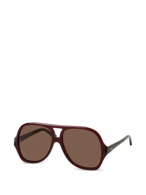 Chloé Eyewear Salomé pilot-frame sunglasses Brown CH0289S