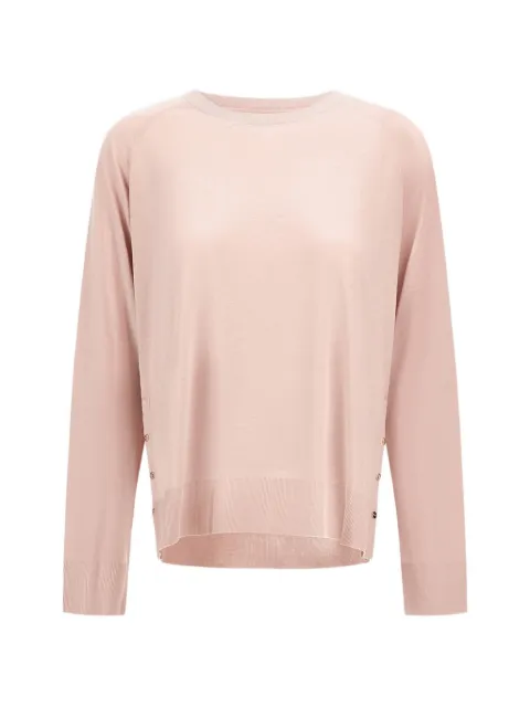 Herno raglan-sleeve press-stud sweater Pink JG000311D52056