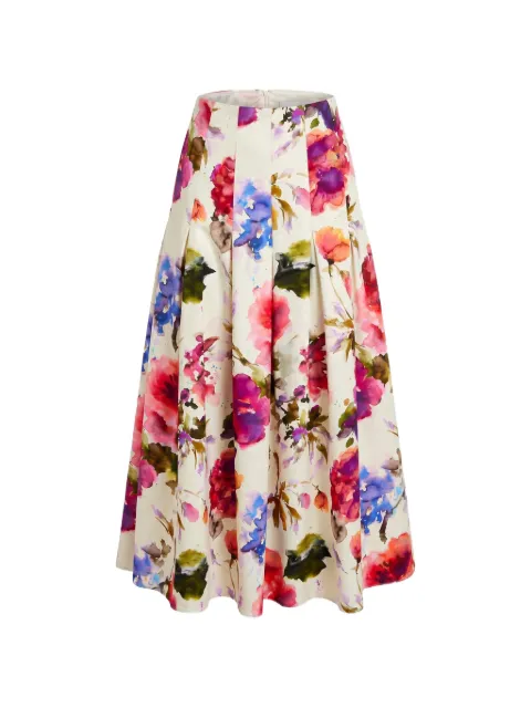 Nicholas Jordana floral-print pleated skirt Neutrals S26S0963LB