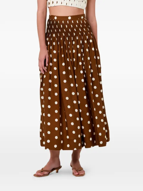 Nicholas Amabelle pintuck midi skirt Brown S26S0882LB