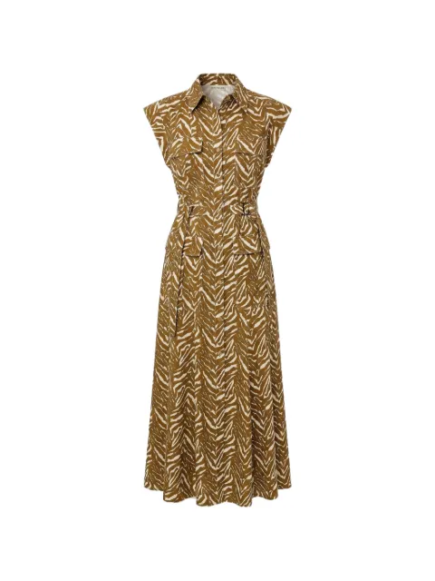 Nicholas Romina dress - abstract zebra Brown R26D2825LB