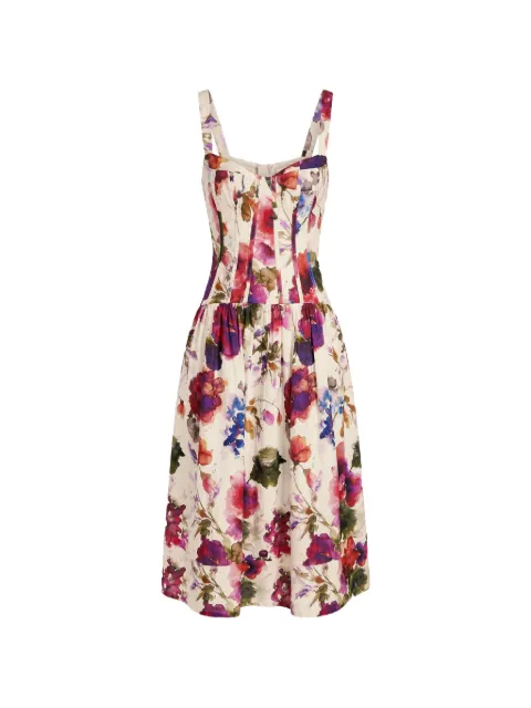 Nicholas Makenna dress - watercolor floral Neutrals R26D2310LB