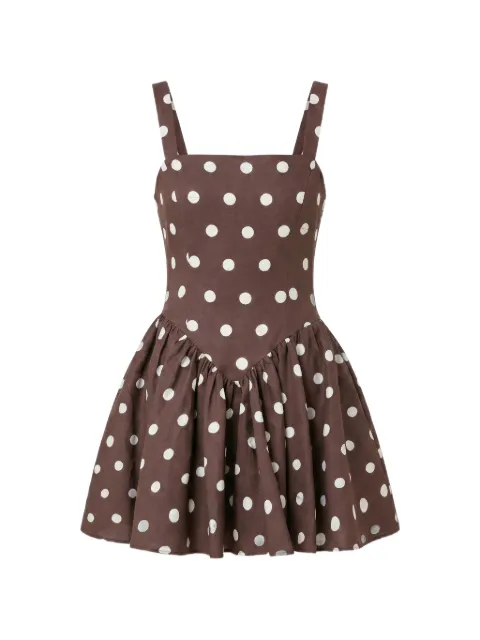 Nicholas Vittoria dress - mocha polka-dot Brown R26D2877LB