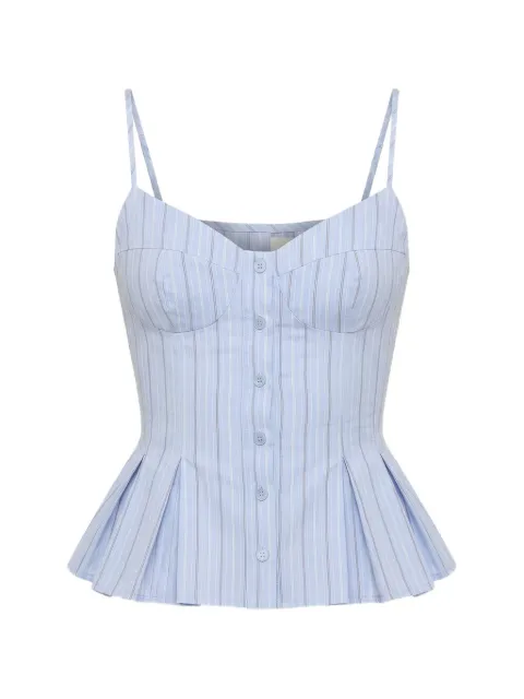 Nicholas Staci spaghetti-strap peplum top Blue S26T1950C