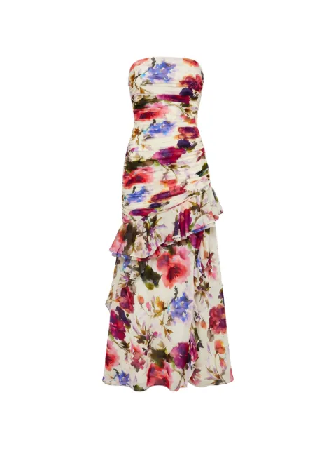 Nicholas Viola dress - watercolor flora White S26D2935PS