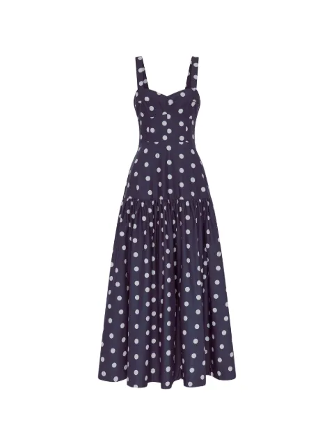 Nicholas Valeria dress - navy polka dot Blue R26D2869LB