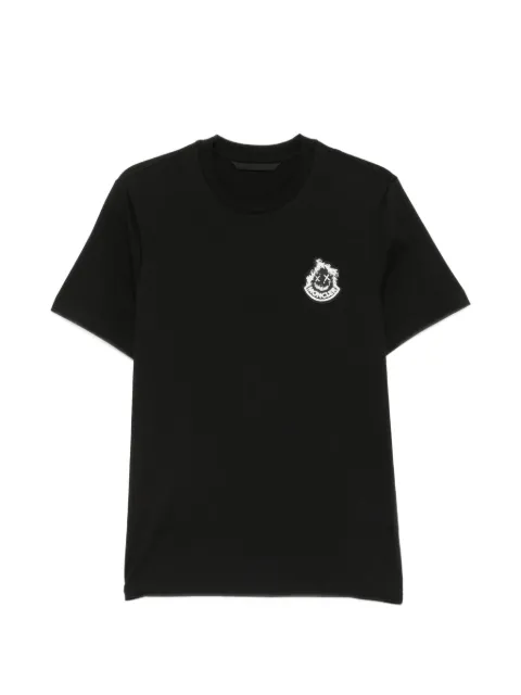 Moncler logo-patch cotton T-shirt Black L20918C0002189AUG