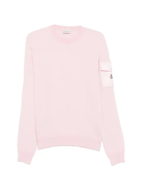 Moncler logo-patch sweater Pink L20919C00001M1131