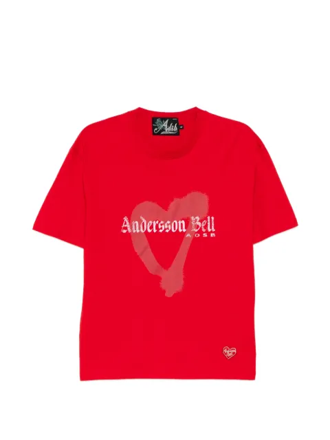 Andersson Bell heart-printed T-shirt Red ATB1417U