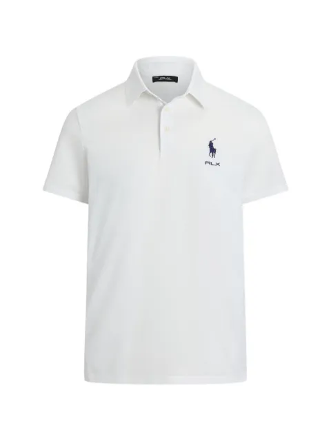 RLX Ralph Lauren logo-embroidered piqué polo shirt White 785B21535