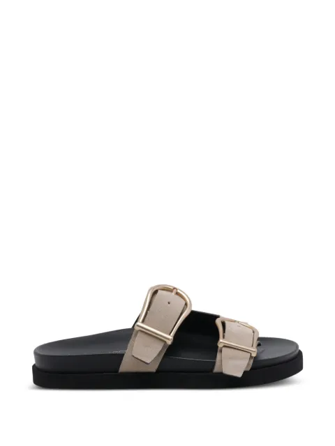 ANGEL ALARCON buckle-fastening suede sandals Neutrals 26090BIOLONDONBEIGE