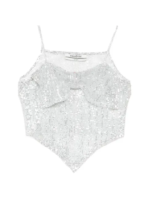 Kimhekim Monroe Spangle top Grey ZG2TP04SV