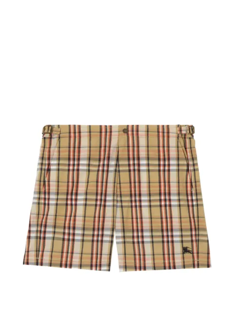 Burberry check seersucker swim shorts Neutrals 8123340
