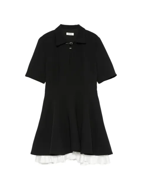 SANDRO ruffled mini dress Black SFPRO04954