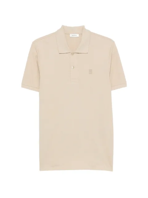 SANDRO monogram-patch polo shirt Neutrals SHPTS01881