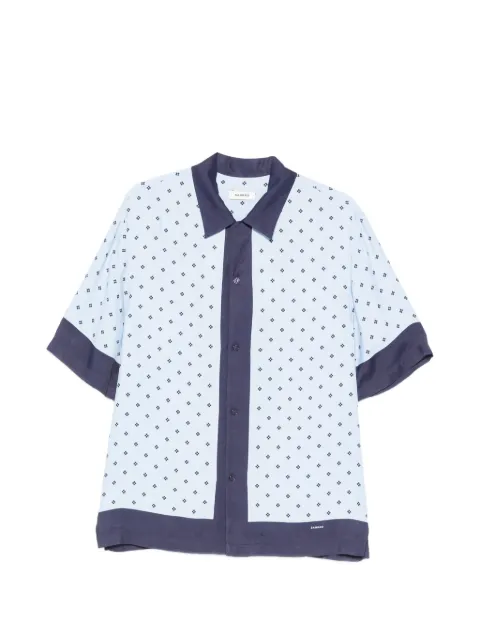 SANDRO monogram-pattern shirt Blue SHPCM01734