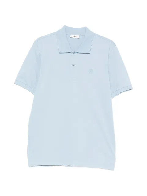 SANDRO logo-patch polo shirt Blue SHPTS01881