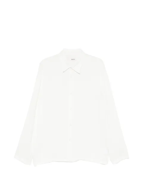 SANDRO plissé long-sleeve shirt White SHPCM01714