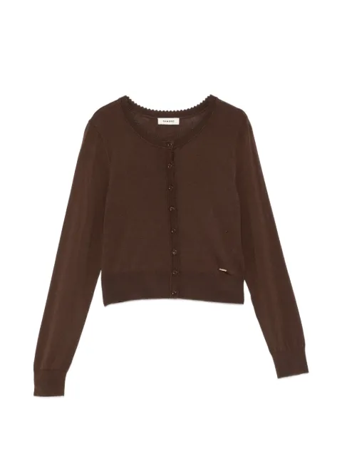 SANDRO cropped button-fastening cardigan Brown SFPCA01493