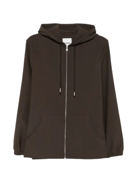 SANDRO zip-up hooded sweatshirt Brown SHPCM01424