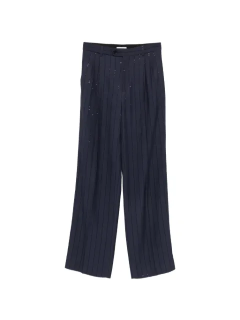 SANDRO sequin-embellished trousers Blue SFPPA01980