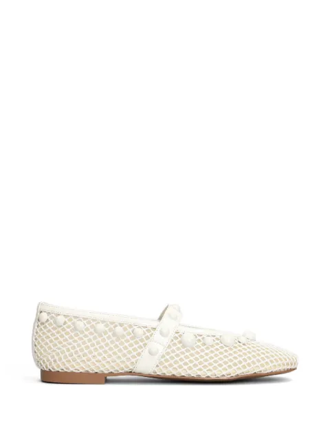 Bibi Lou bead-embellished mesh ballet flats White 717Z77VK