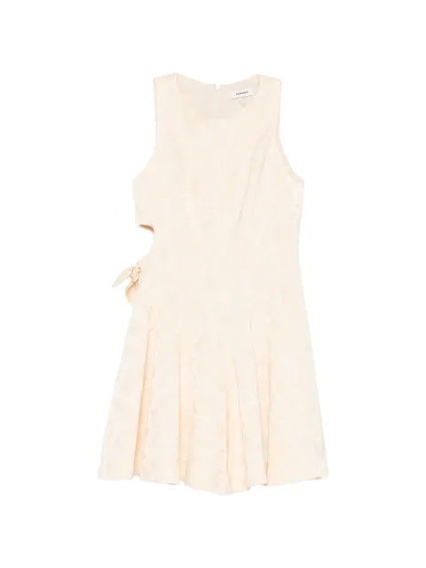 SANDRO floral-jacquard cut-out mini dress Neutrals SFPRO04929