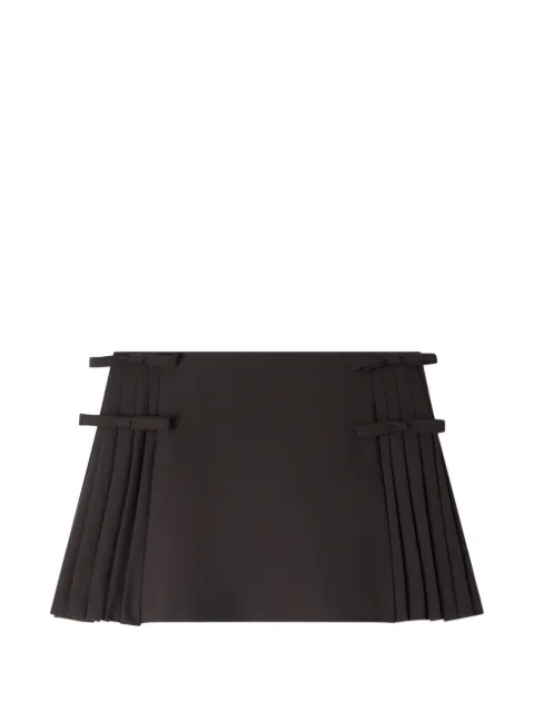 SANDRO pleated bow-detail mini skirt Brown SFPJU01733