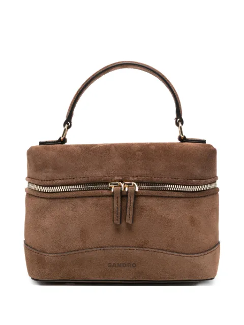 SANDRO City leather mini bag Brown SFASA01736