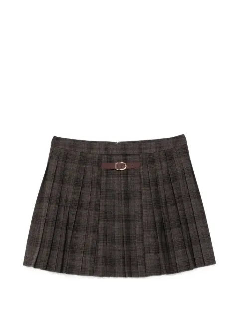 SANDRO checked pleated mini skirt Grey SFPJU01728