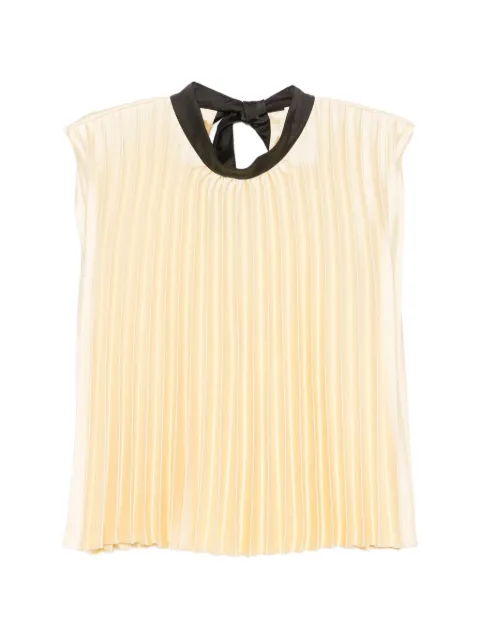 SANDRO pleated blouse Yellow SFPTO00971