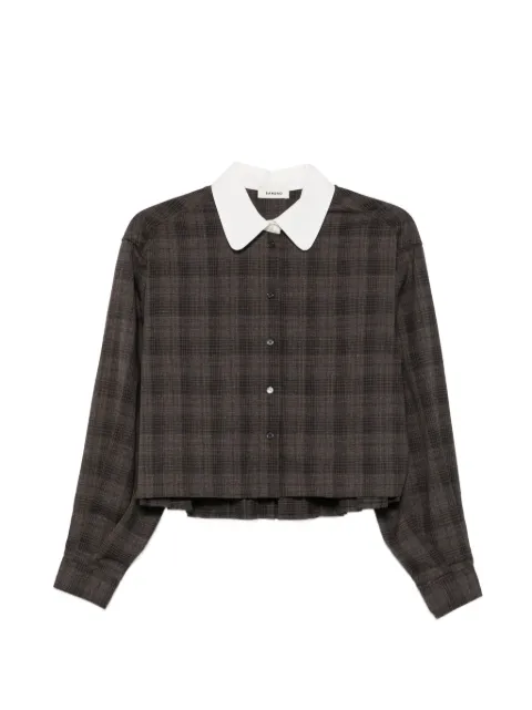 SANDRO checked long-sleeve shirt Grey SFPCM01771