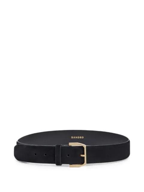 SANDRO suede buckle-fastening belt Black SFACE00508
