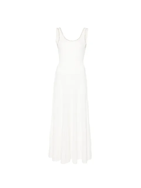 SANDRO bead-embellished knitted dress White SFPRO04933