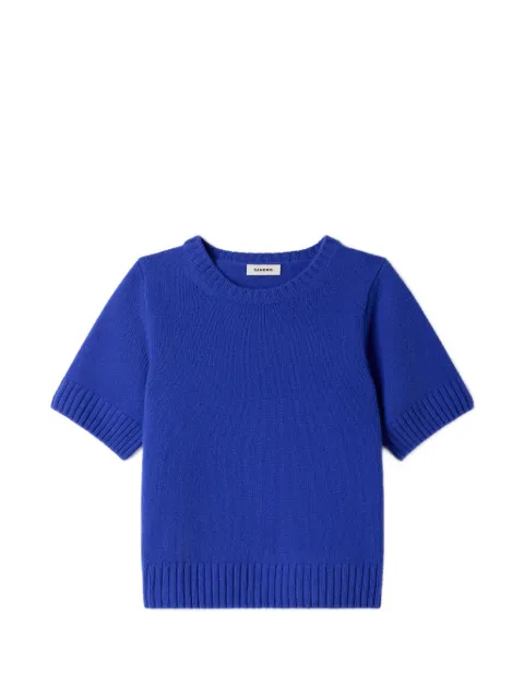 SANDRO short-sleeve T-shirt Blue SFPPU02906
