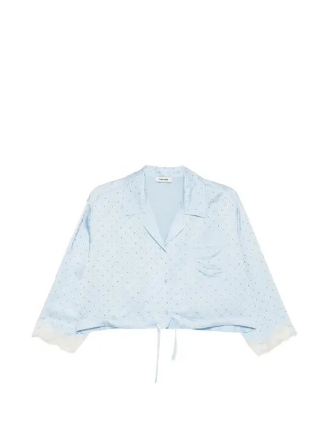 SANDRO shirt embellished with rhinestones Blue SFPCM01724