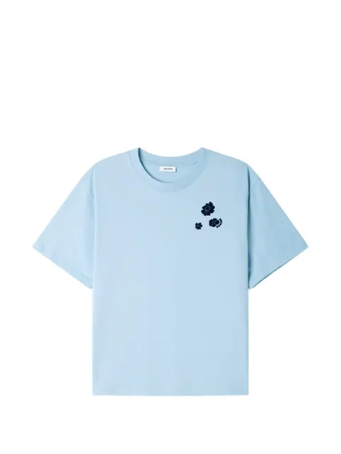 SANDRO floral-print T-shirt Blue SHPTS01861