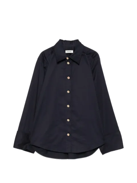 SANDRO button-fastening long-sleeve shirt Blue SFPCM01731