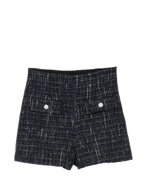 SANDRO Olivia tweed sequin-embellished shorts Blue SFPSH00681