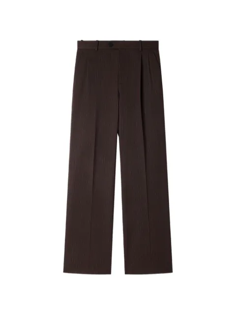 SANDRO pinstriped straight-leg trousers Brown SFPPA02037
