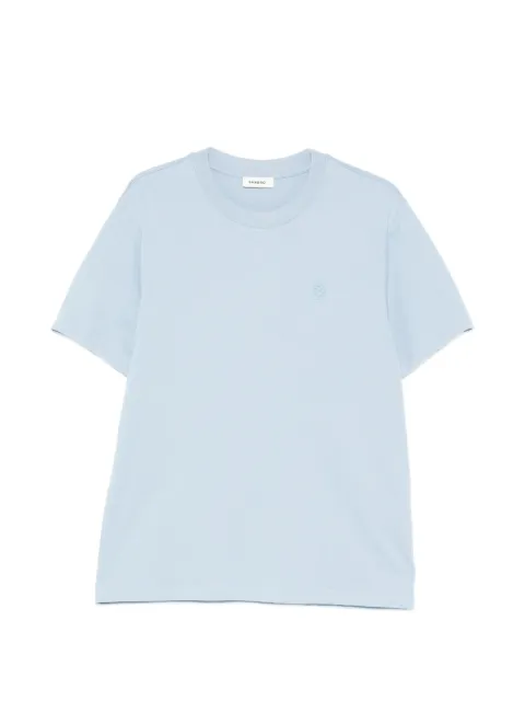 SANDRO logo-patch T-shirt Blue SHPTS01880