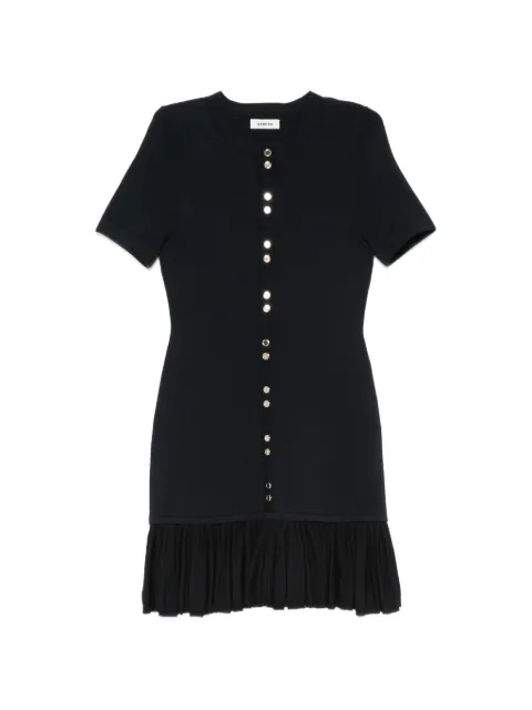 SANDRO ruffle-trim button-detail mini dress Blue SFPRO04913